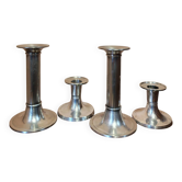 Set of 4 candlesticks "Luise" by Günther Lambert silver-plated metal