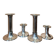 Set of 4 candlesticks "Luise" by Günther Lambert silver-plated metal