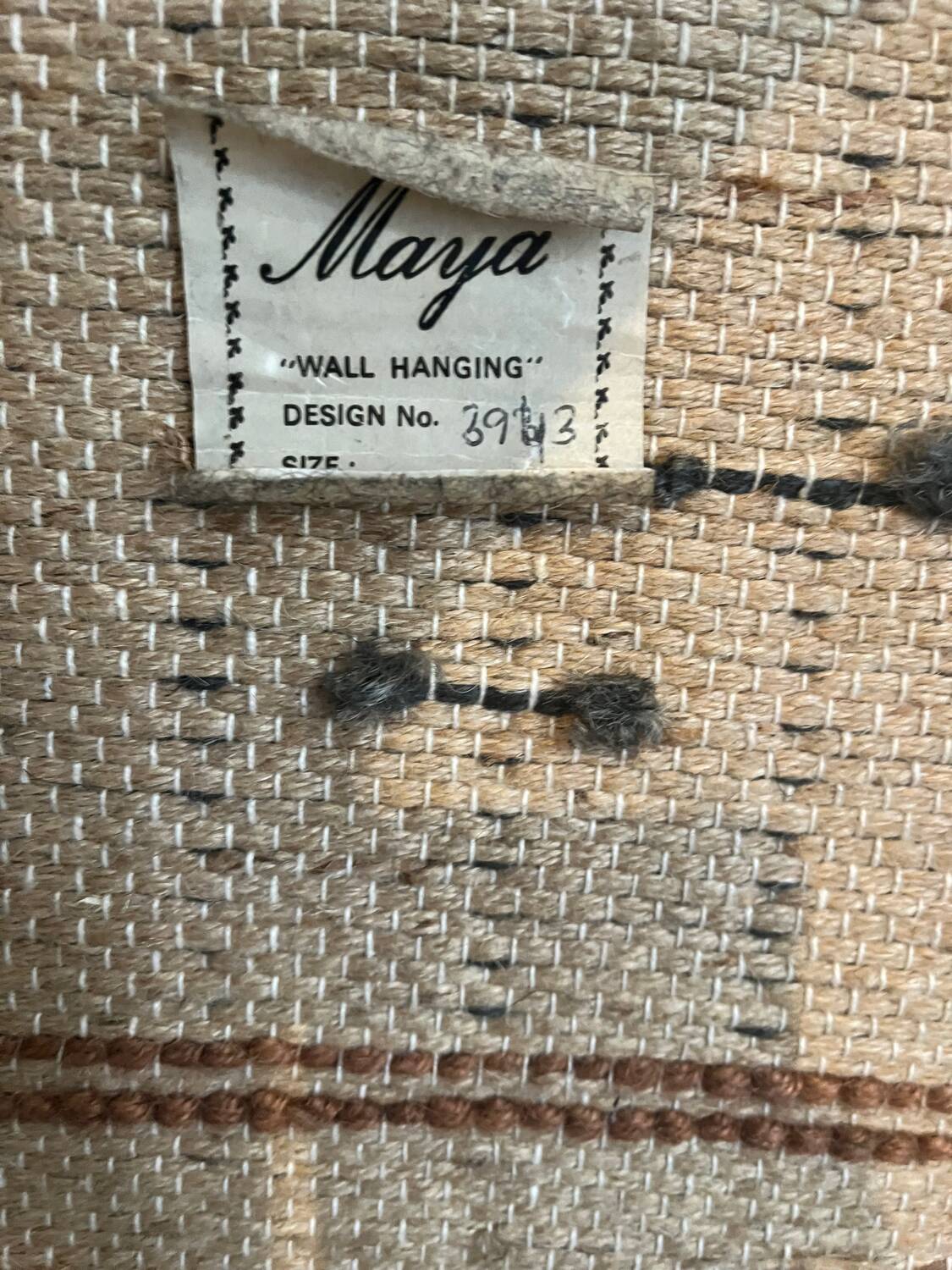 Vintage straw wool wall hanging tapestry