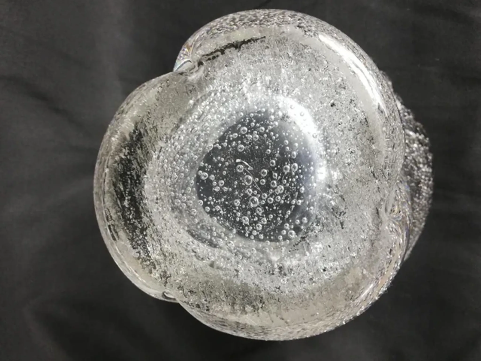 Daum bubble glass vase