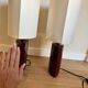 Duo de lampe forme amande céramique