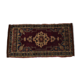 Tapis Hereké ancien, Turquie, 55 cm x 102 cm, laine nouée main, XIXème siècle