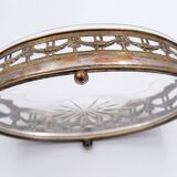 Louis XVI oval centerpiece in silver metal - 19th century