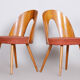 Pair of Mid Century chairs made in 1950s Czechia, designed by Antonín Šuman