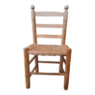 Chaise paille de style provençal camarguais