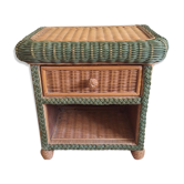 Wicker rattan bedside table