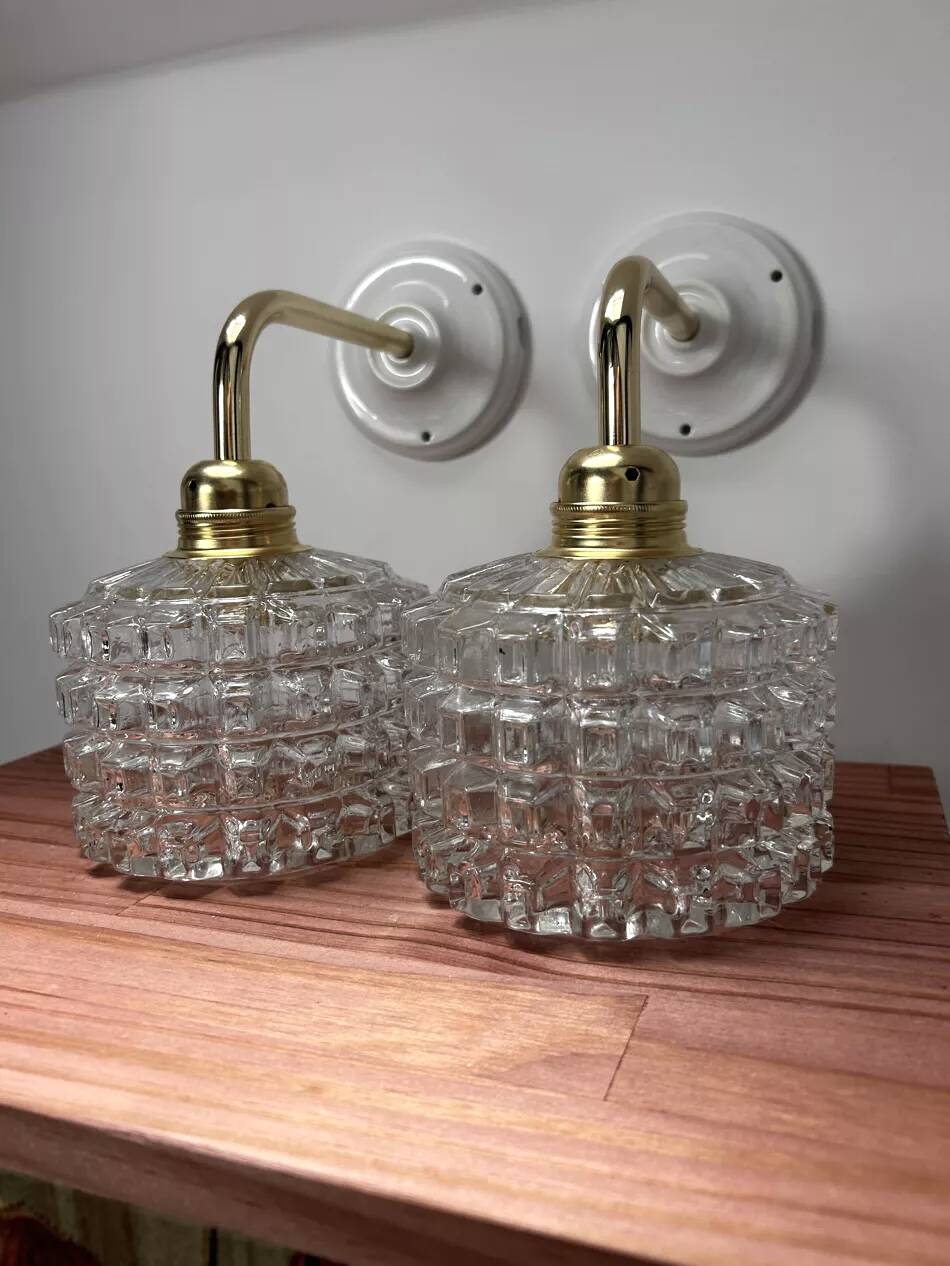 Scandinavian glass wall lights