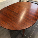 Scandinavian extendable rosewood round table, 1960s