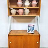 Vintage wall unit bookcase cabinet 1960s