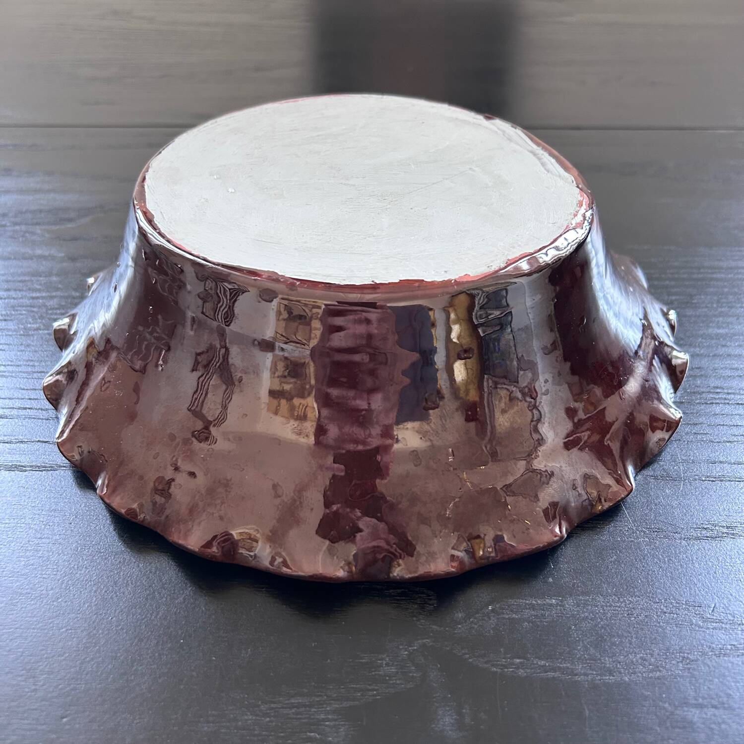 Deep pottery dish from Marnaz Savoie