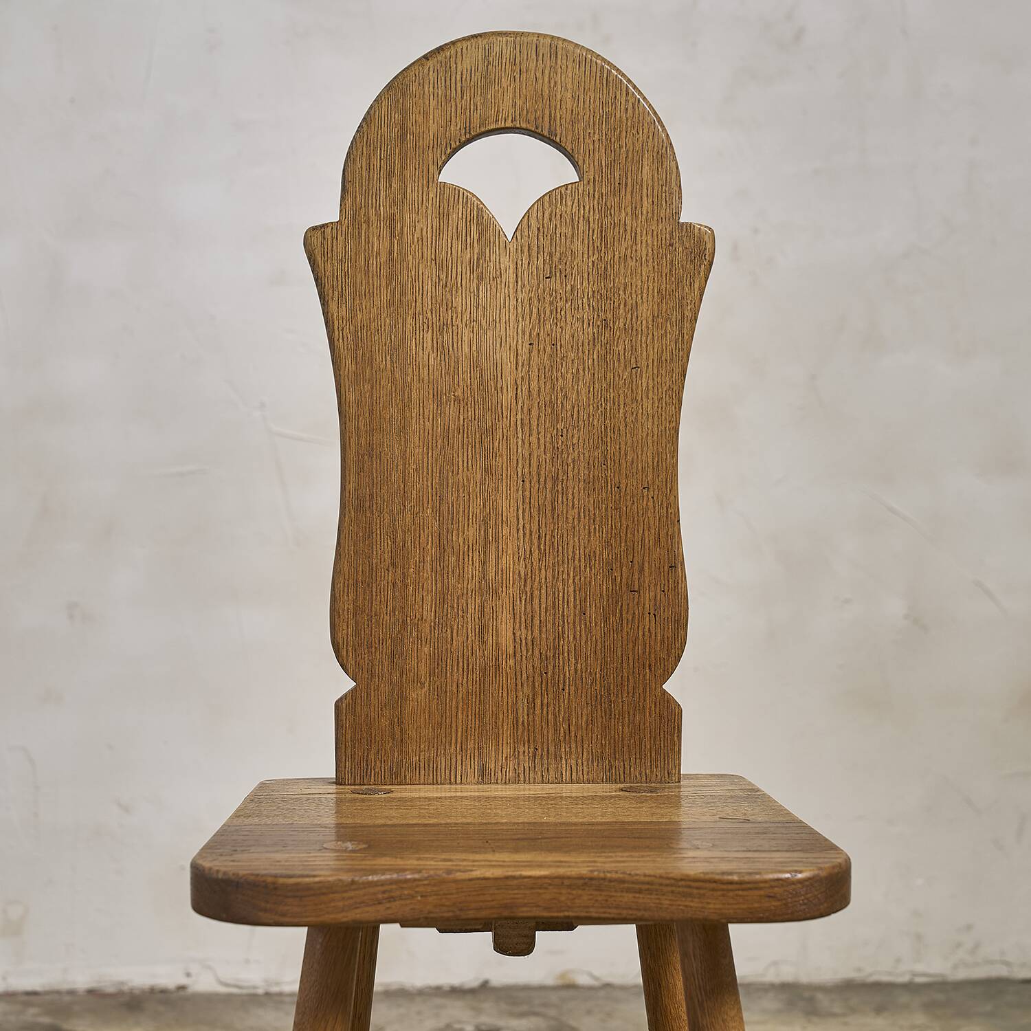 6 solid oak chairs