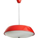 1960's Red Mid Century Ceiling Lamp by Josef Hurka for Napako