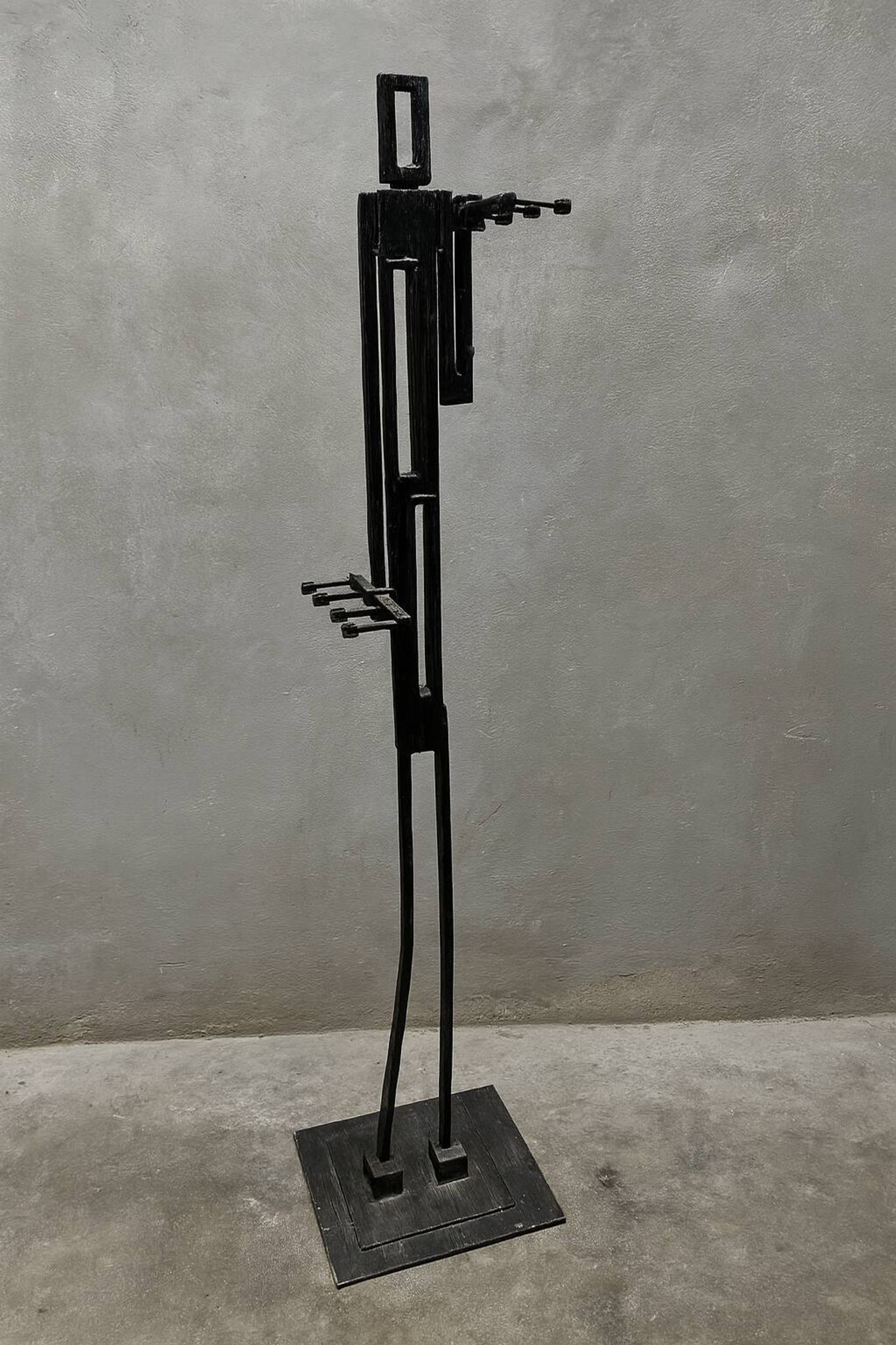 Designer iron coat rack – Unique sculptural piece
