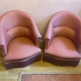Pair of pink toad chairs