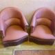 Paire de fauteuils crapaud de couleur rose