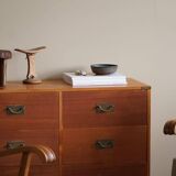 Mid-century modern Danish, a classic Oregon pine chest of drawers, 1950s.