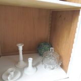 Vintage Parisian wardrobe re-enchanted in pearl gray with waxed finish.