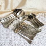 Art Deco silver-plated cutlery, silver-plated cutlery set.