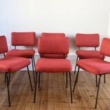 Set of 6 vintage modernist chairs by André Simard, Airborne 1960.