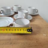 Set of 5 cups and 5 saucers Sarreguemines France