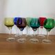 7 stemmed glasses from the Venetian glassworks of Murano from the 70s/80s.