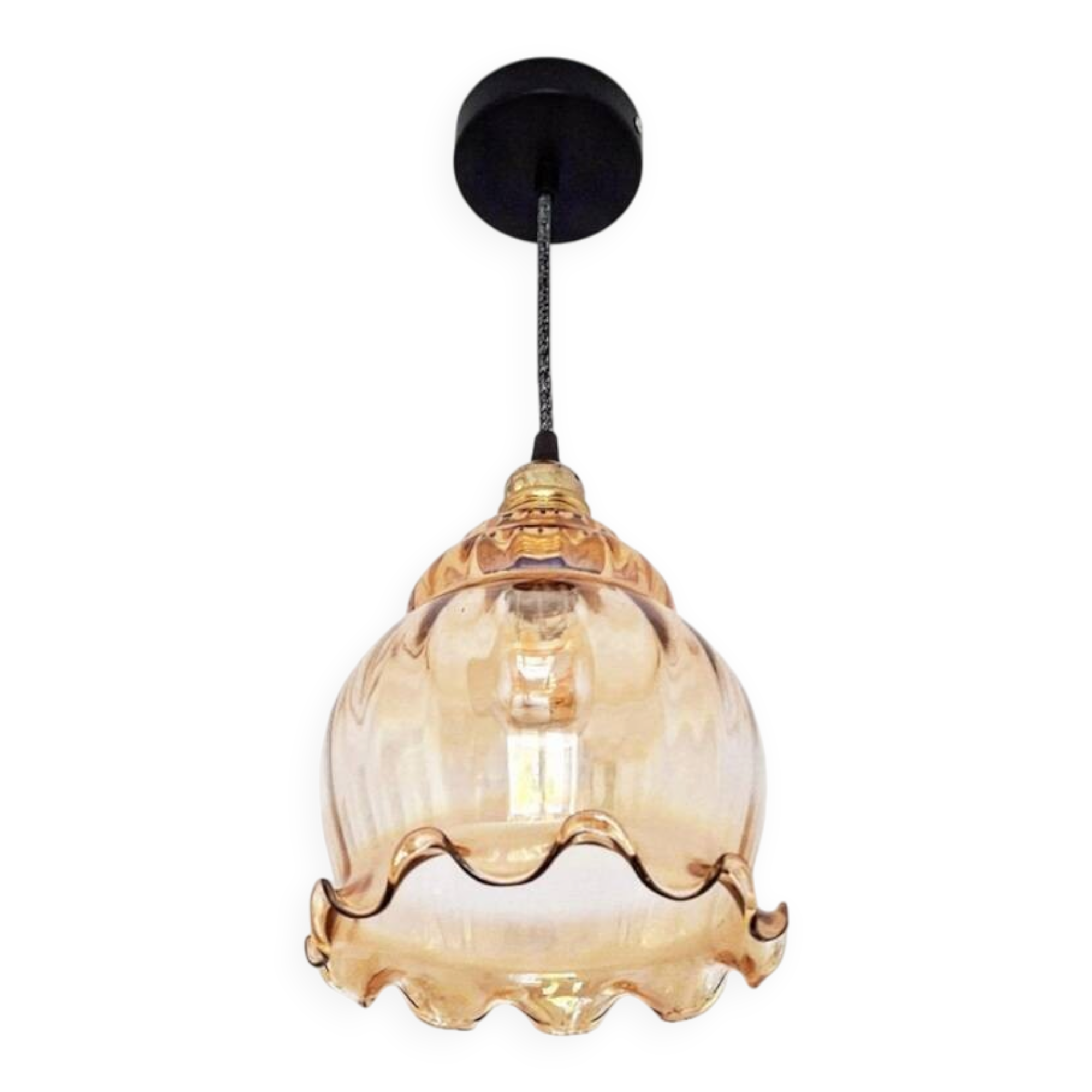 Vintage amber pendant light