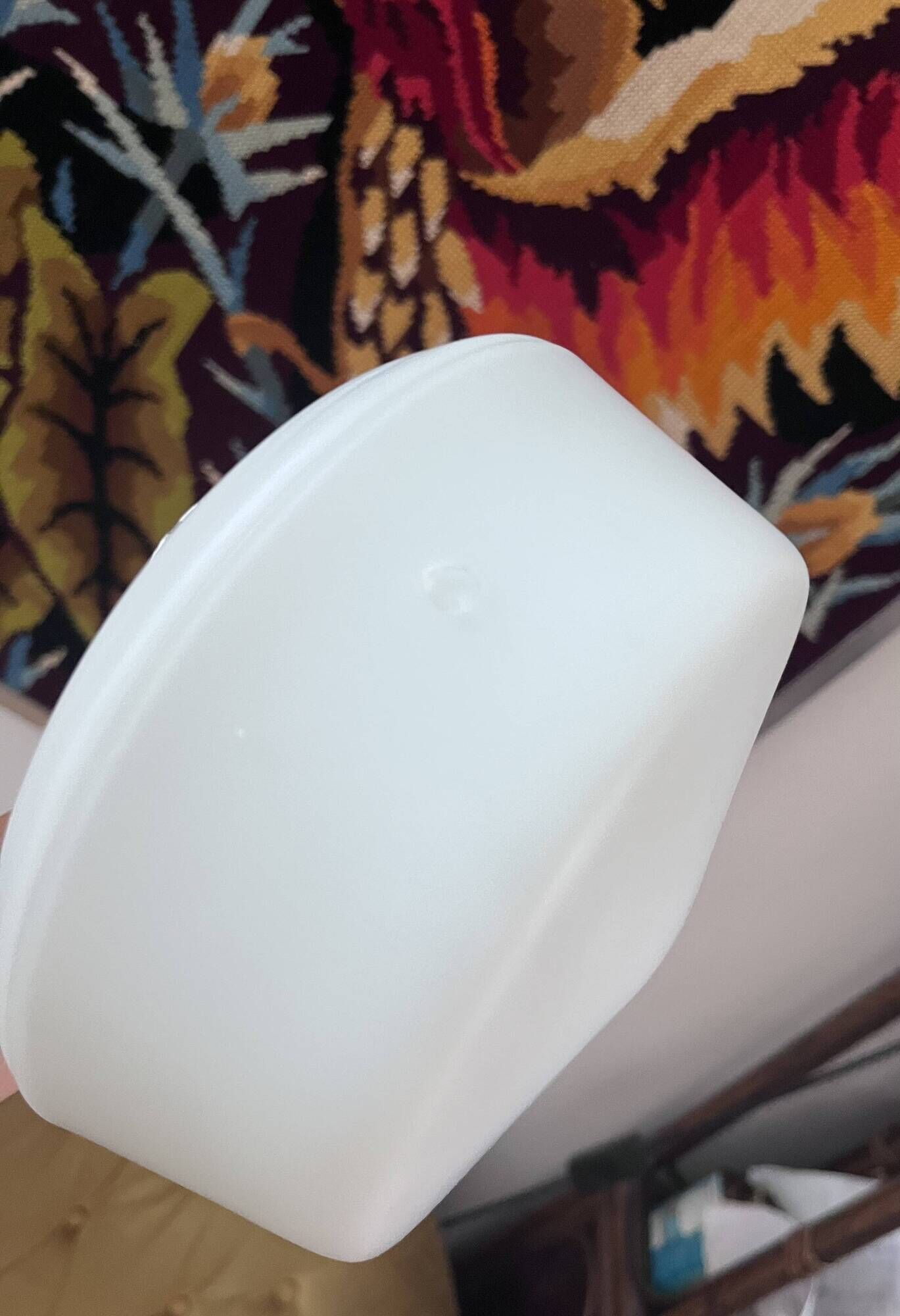 Small round white opaline ceiling light minimalist RZB Bamberg