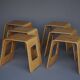 Tabourets Benjamin vintage IKEA en contreplaqué par Lisa Norinder, 1999. Lot de 6