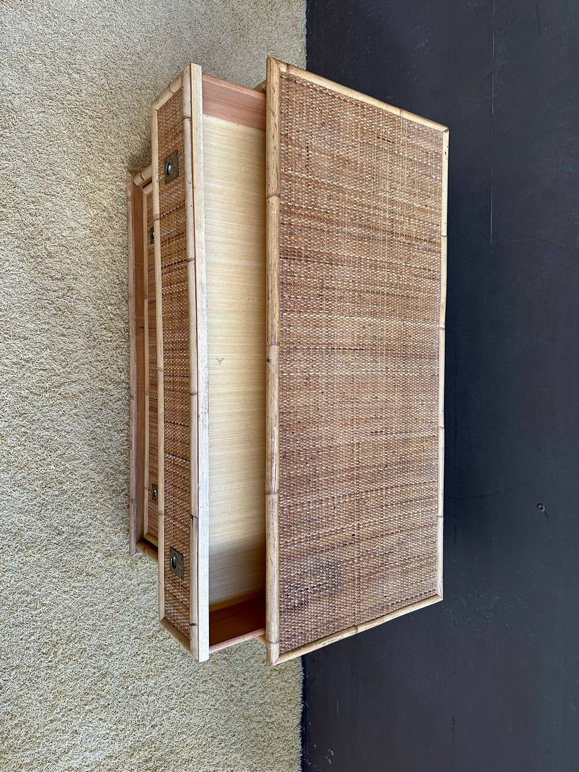 Dal Vera bamboo and rattan chest of drawers