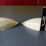 Pair of shortbread glass wall light