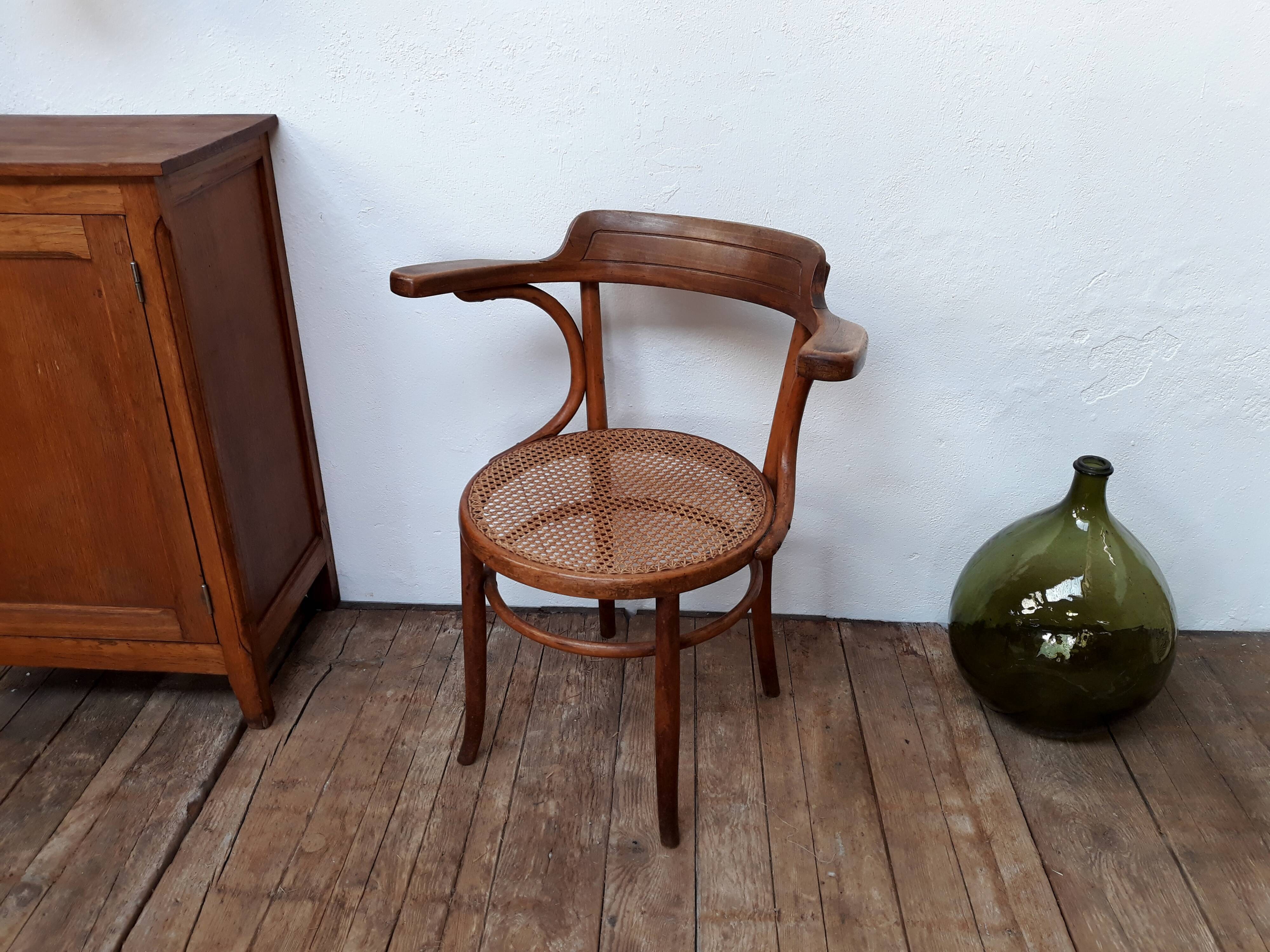 Cane armchair Baumann 1930