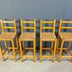 Vintage oak and papercord bar stools, 1960s - vintage bar stools