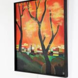 Painting 'Aftenrode' - mid century modern / 70's abstract