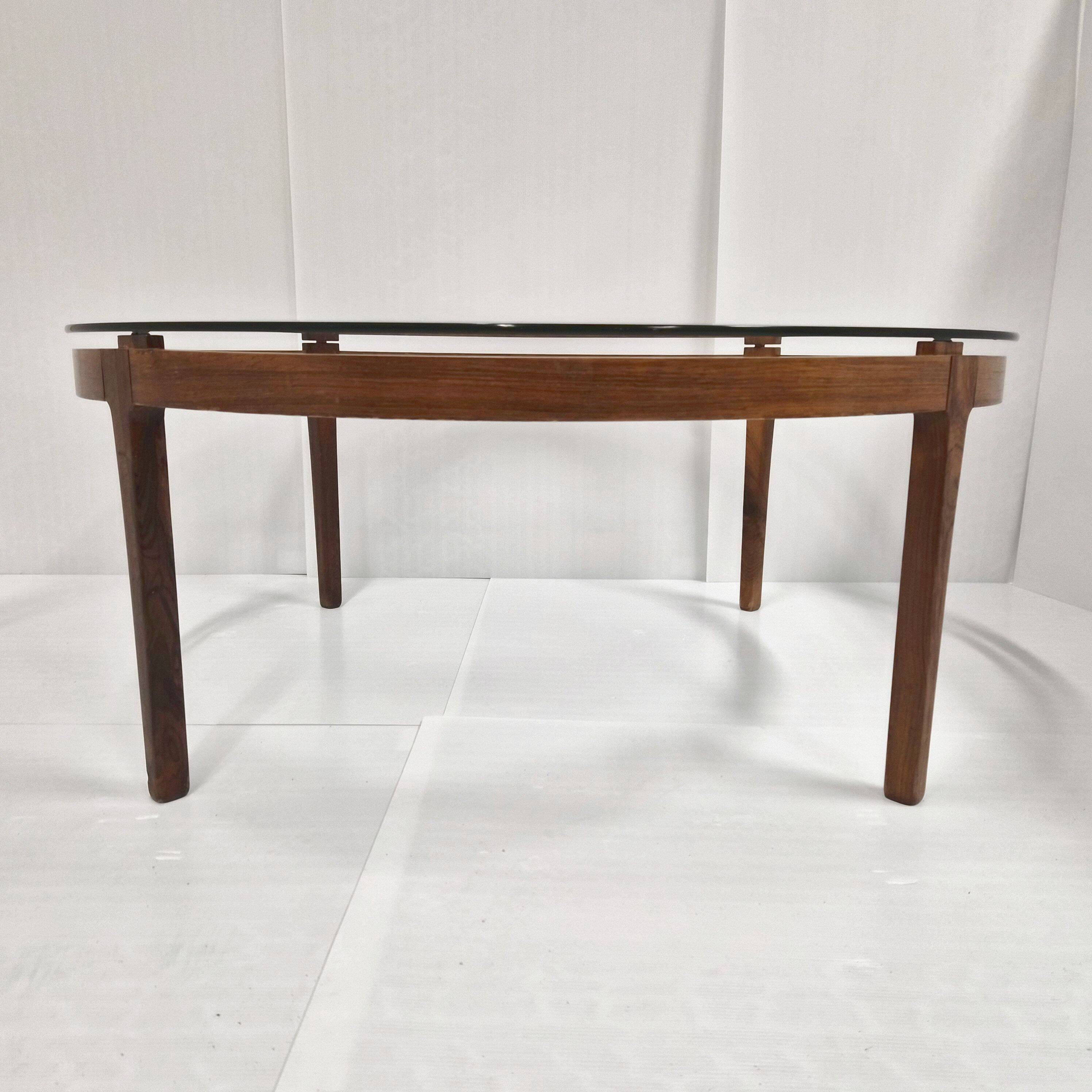 Scandinavian coffee table, 110cm diameter, circa 1960