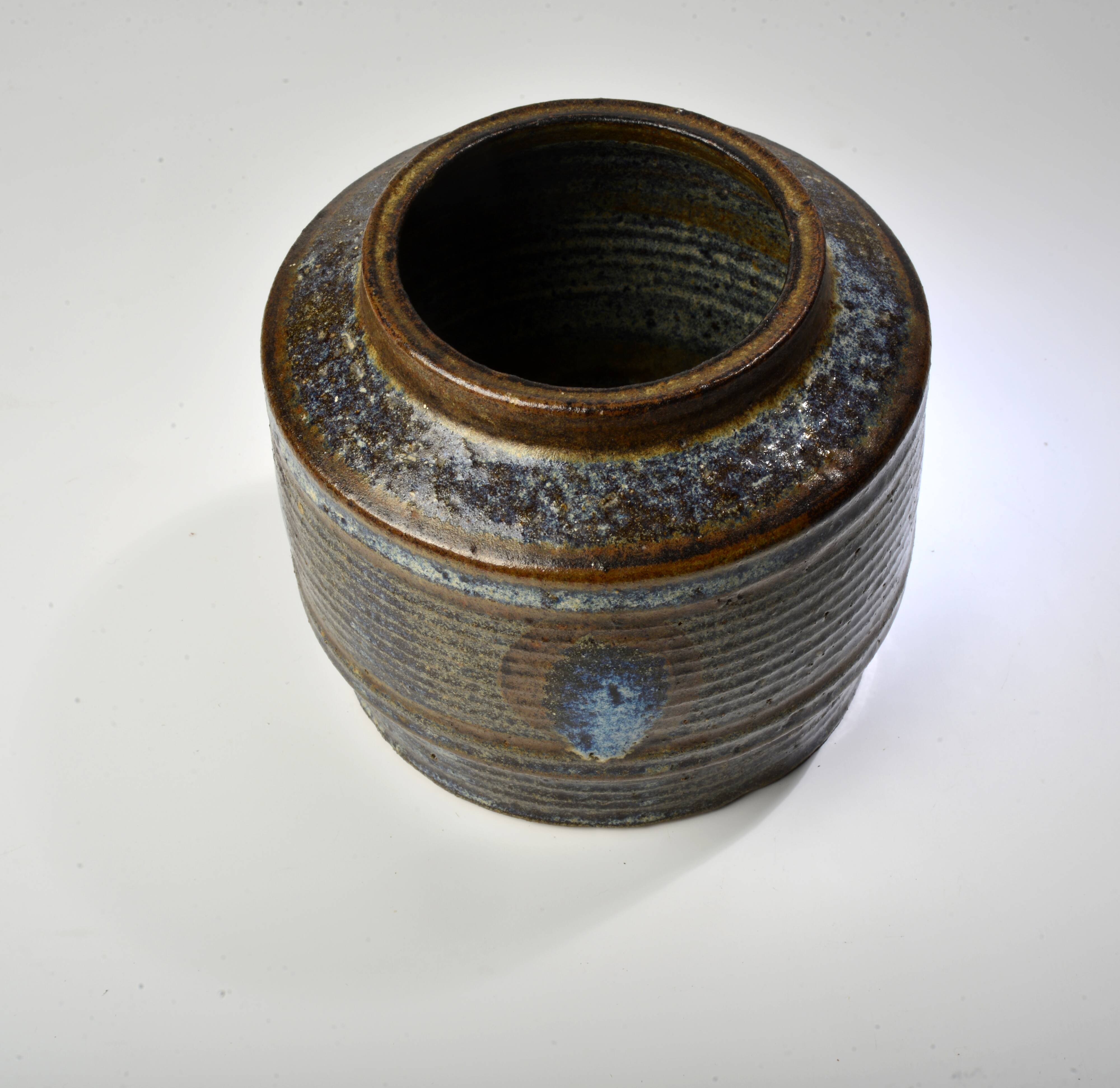 Danish glazed stoneware vase