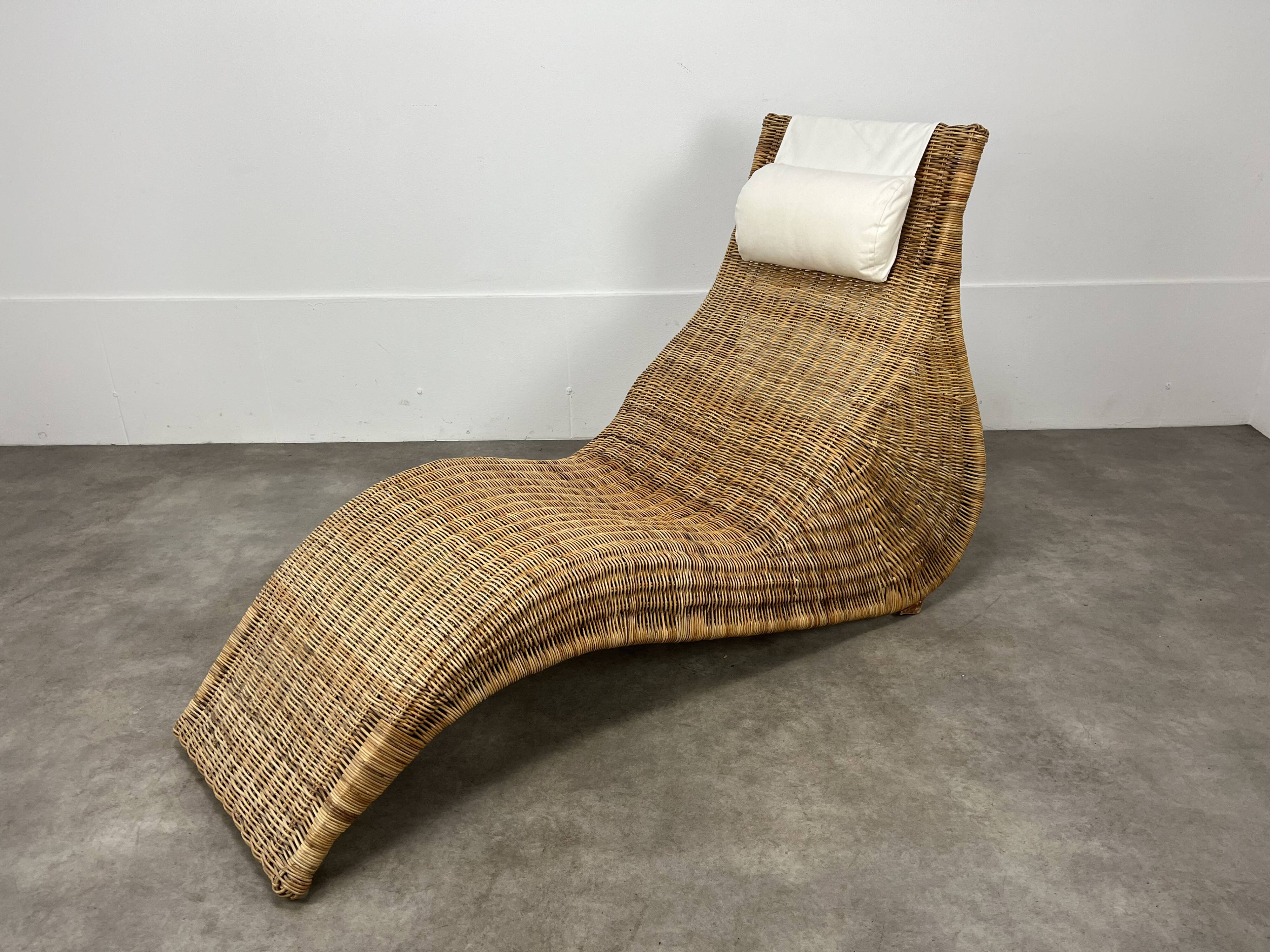 Karlskrona lounge chair by Karl Malmvall for Ikea, rattan