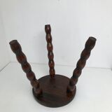 Wooden stool turned tripod foot