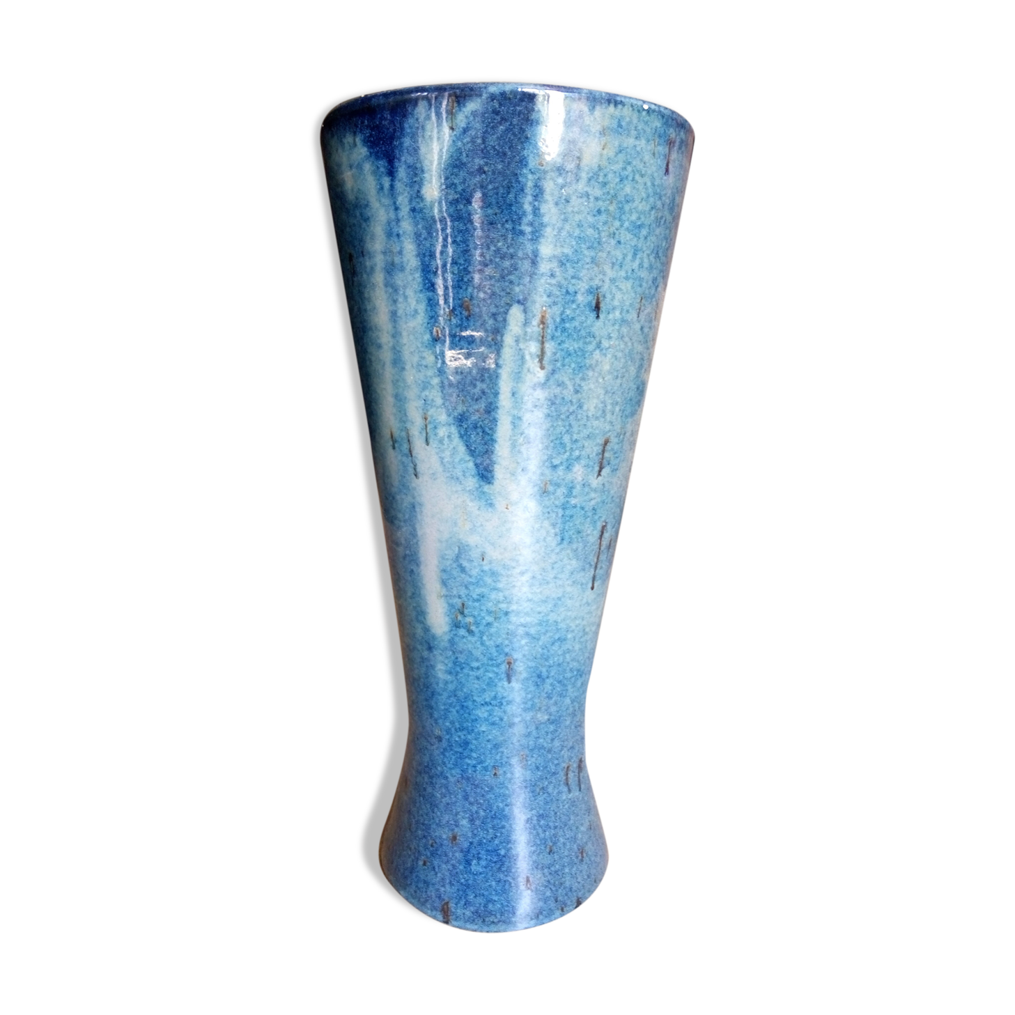 Blue ceramic XL vase