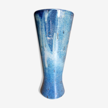 Vase XL en céramique bleue