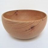 Three bowls solid wood turned patinated vintage