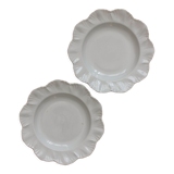 2 assiettes à dessert en porcelaine ancienne fin XIXe
