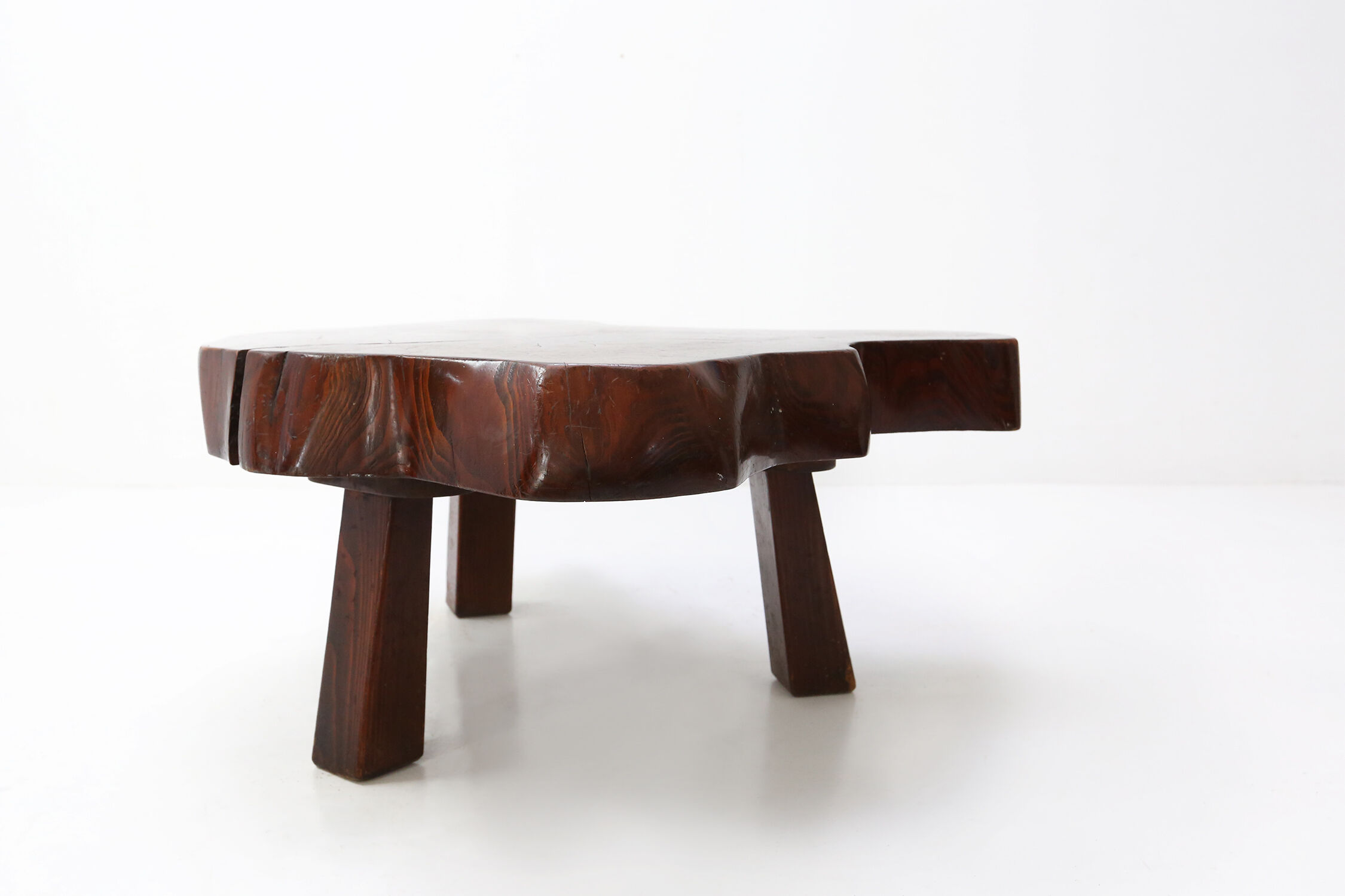 Solid tree trunk coffee table ca.1950