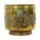 Large Brass Planter Jardinière Firewood Repoussé ca 1900