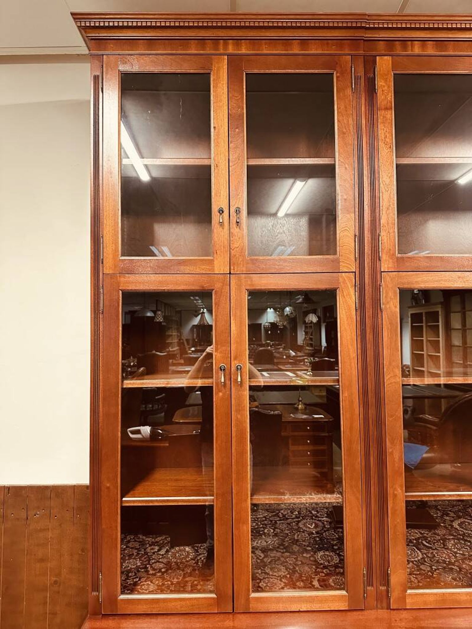 Classic English Mahogany Library Cabinet