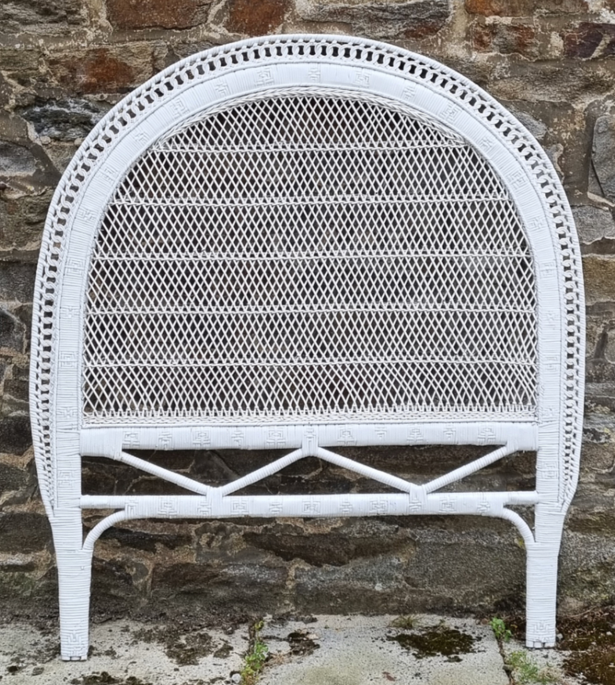Headboard in bamboo, rattan and wicker