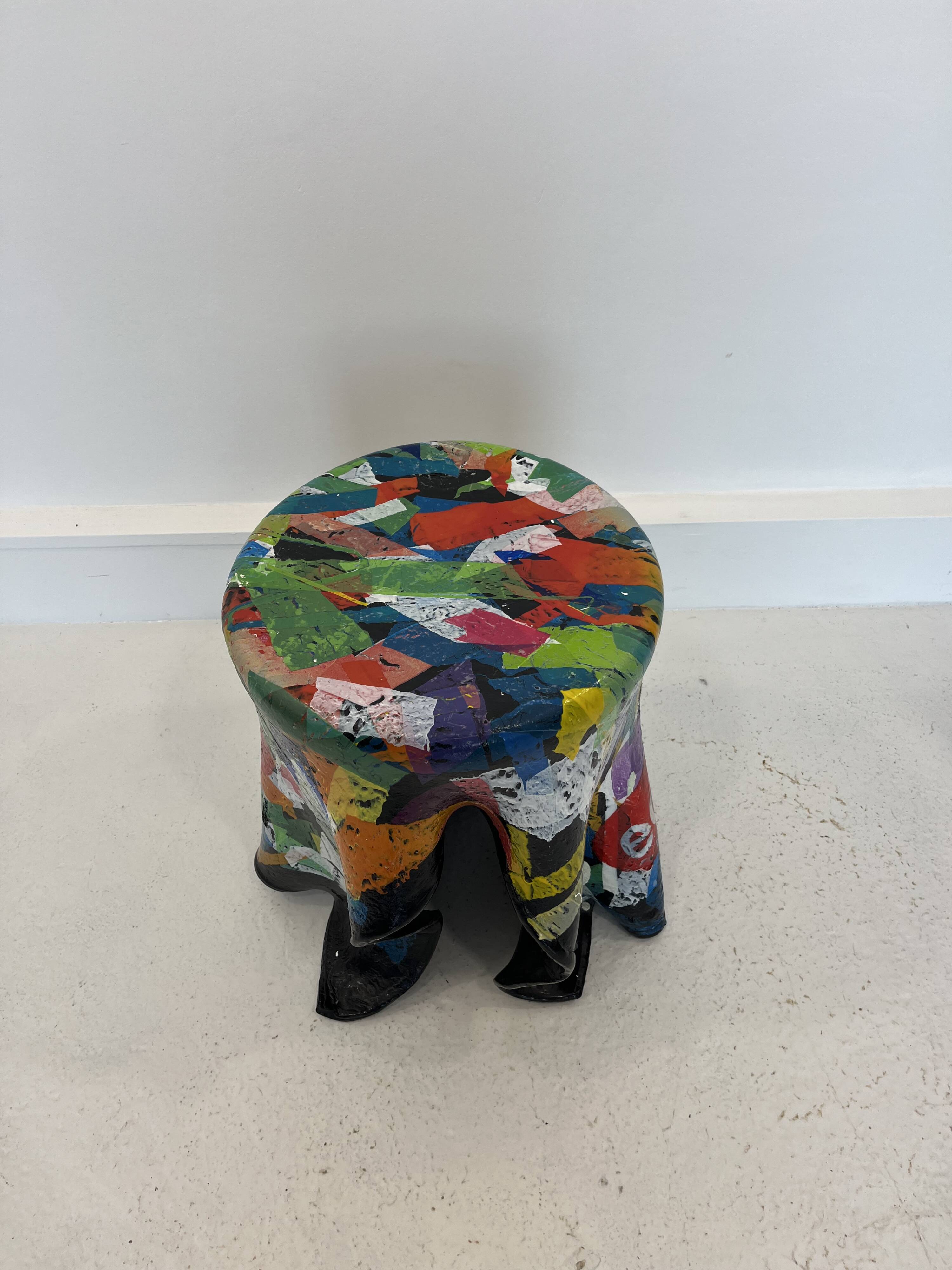 Tabouret en plastique recyclé de Bar & Knell, 1990