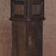 Buffet d'angle italien antique vers 1880 en bois dur avec incrustation de buis et miroir