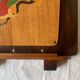 Art Deco wall mail holder in painted wood - bird decor