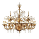 Dark Amber Pagliesco Lively Curls Murano Glass Chandelier by Simoeng for Si