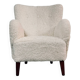 Danish lounge chair with new curly fur upholstery